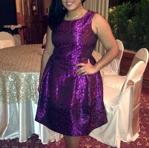 Burgundy Dress w/ Black Details